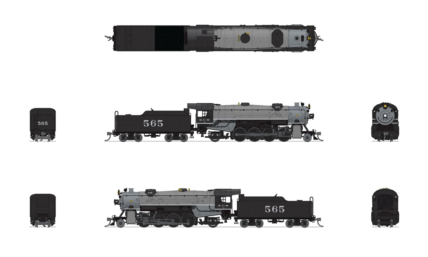Broadway Limited 7834 N KCS USRA Heavy Mikado Steam Loco - Sound/DC/DCC #562
