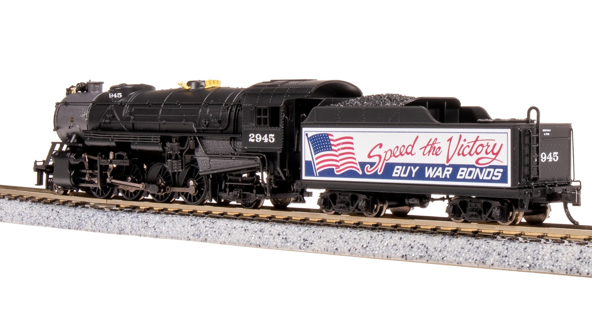 Broadway Limited 7842 N War Bonds Billboard USRA Heavy Mikado Steam Locomotive