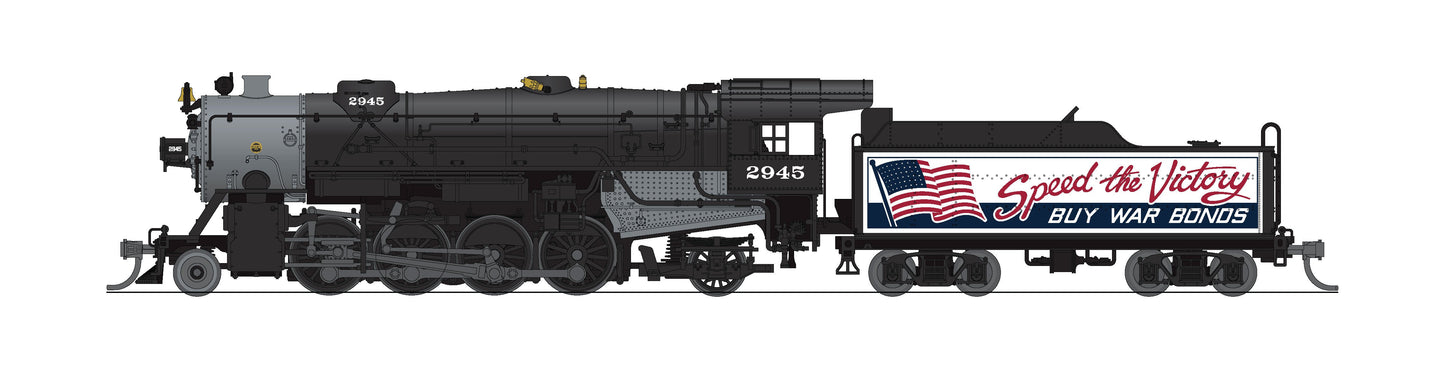 Broadway Limited 7842 N War Bonds Billboard USRA Heavy Mikado Steam Locomotive