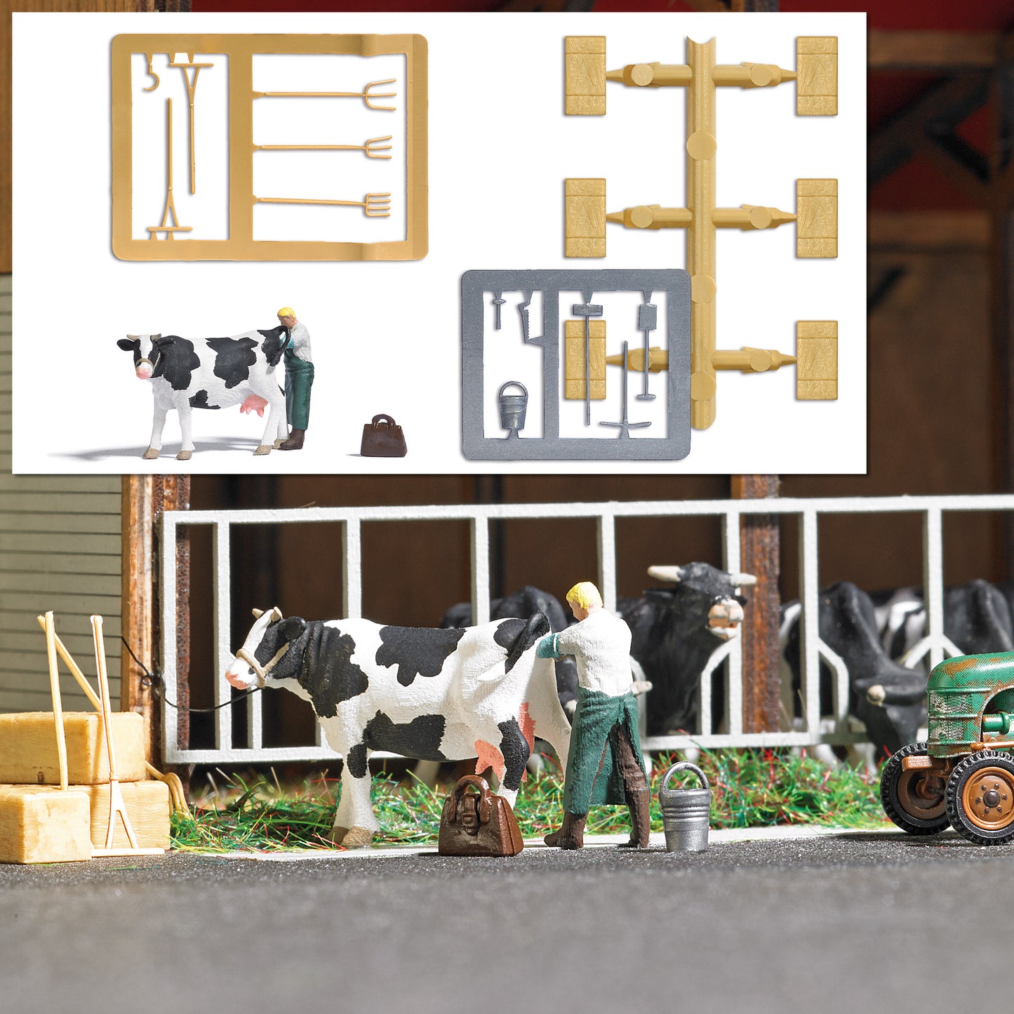 Busch 7930 HO Inseminator at Work Figure Set