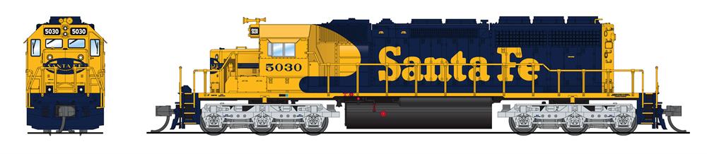 Broadway Limited 7951 N ATSF EMD SD40-2 Diesel Locomotive - Sound/DC/DCC #5056