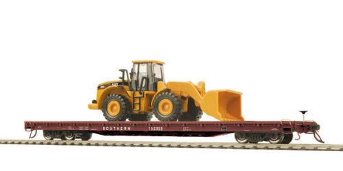 MTH 80-98014 HO Southern 60' Wood Deck Flat Car w/950G Wheel Loader #152041
