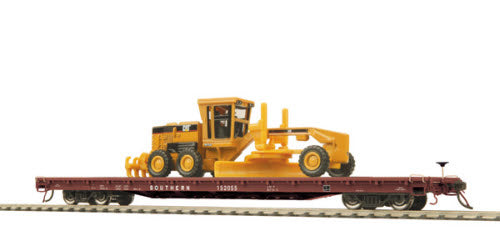 MTH 80-98022 Southern HO Scale 60' Wood Deck Flat Car w/163H Motor Grader