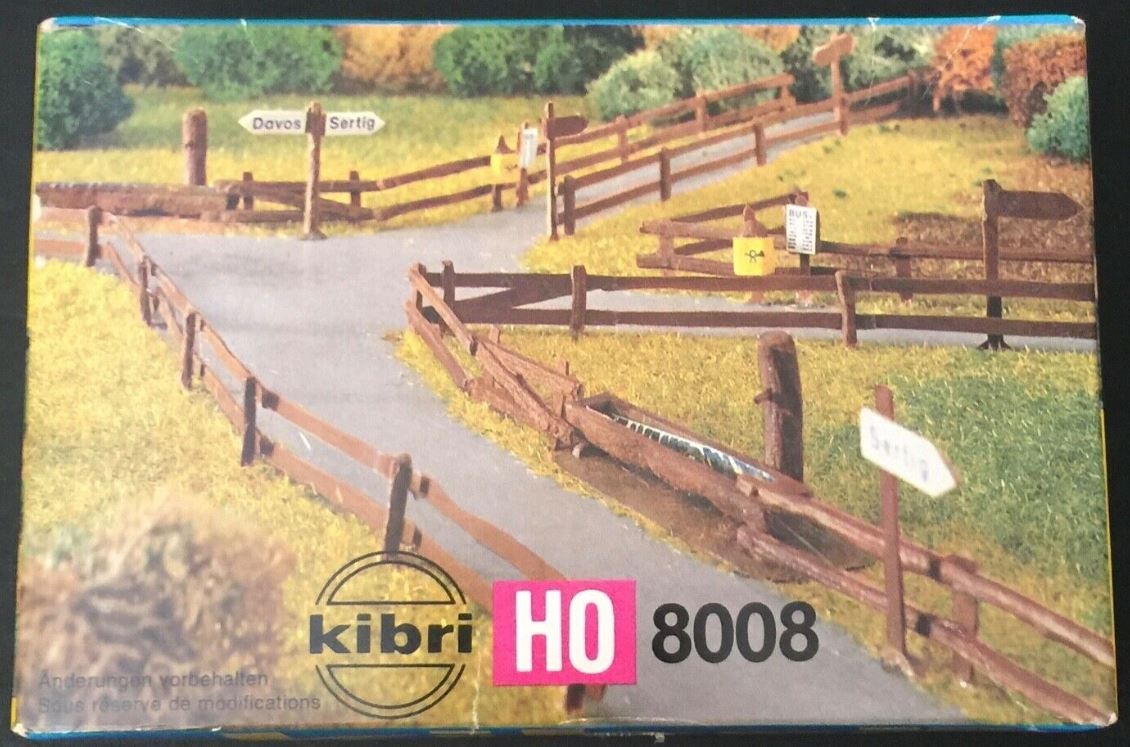 Kibri B-8008 HO Cattle Fence & Water Trough Building Kit
