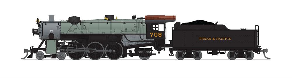 Broadway Limited 8010 N T&P Light Pacific 4-6-2 Steam Locomotive Sound/DCC #708