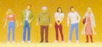 Preiser 80900 Z Standing People Figures (Set of 6)