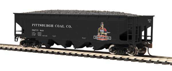 MTH 81-75008 Pittsburgh Coal Company HO Scale 70-Ton Quadruple Hopper Car