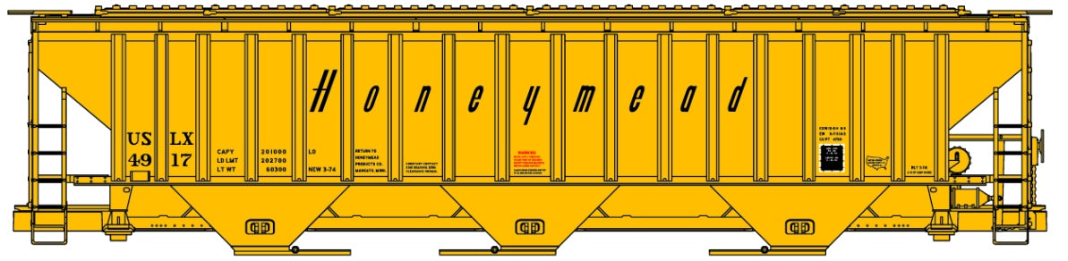 Accurail 81023 HO Honeymead PS 4750 Covered Grain Hopper Kit #4917