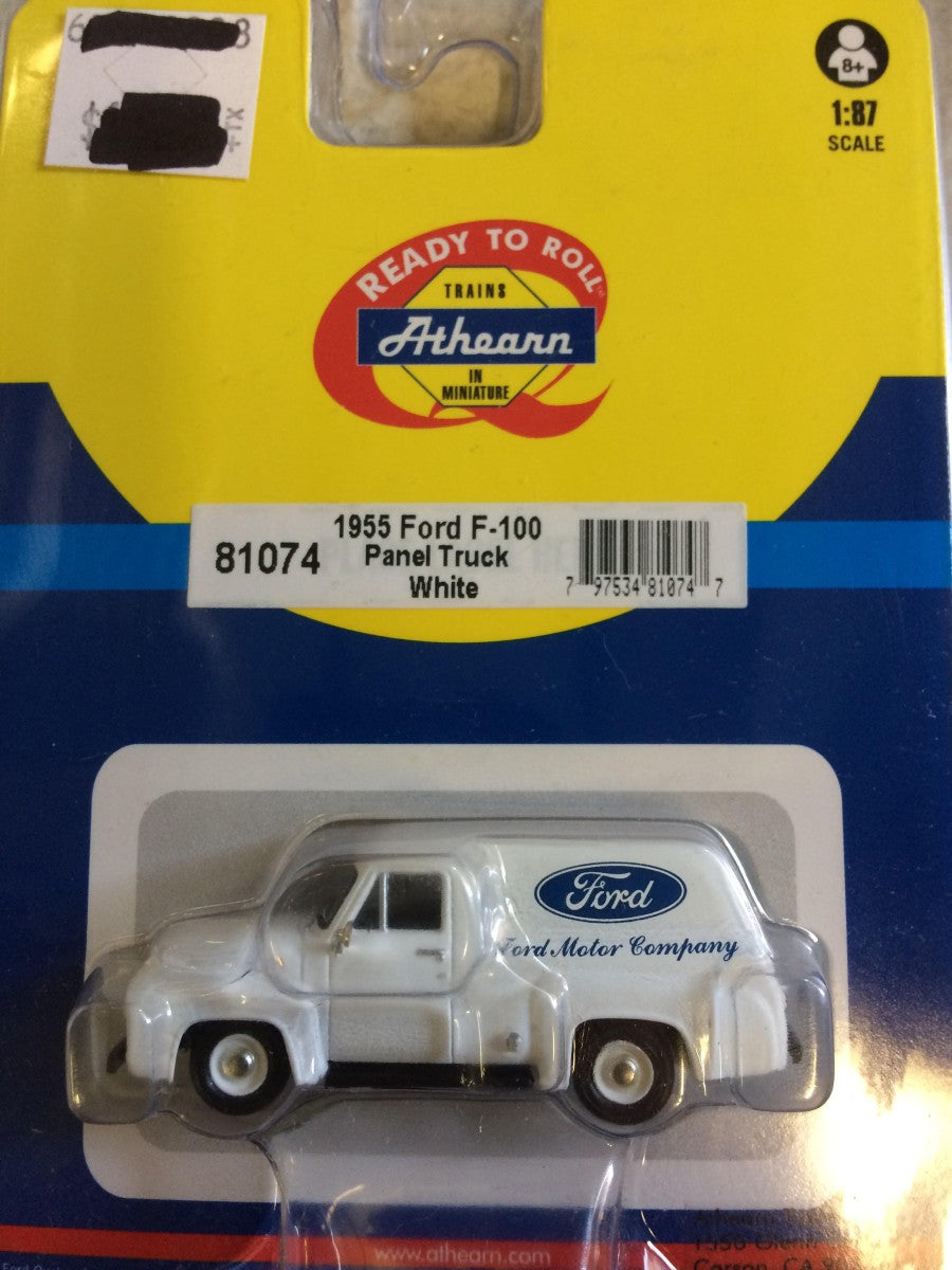 Athearn 81074 1:87 HO Scale White 1955 Ford F-100 Panel Truck