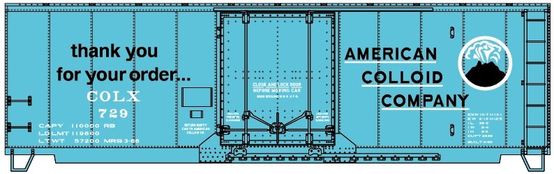 Accurail 81412 HO COLX Volcano Logo 40' Insulated Steel Boxcar Kit #729