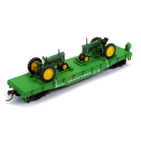 Athearn 8161 HO Scale John Deere 40' Flatcar w/Series 50 Tractors