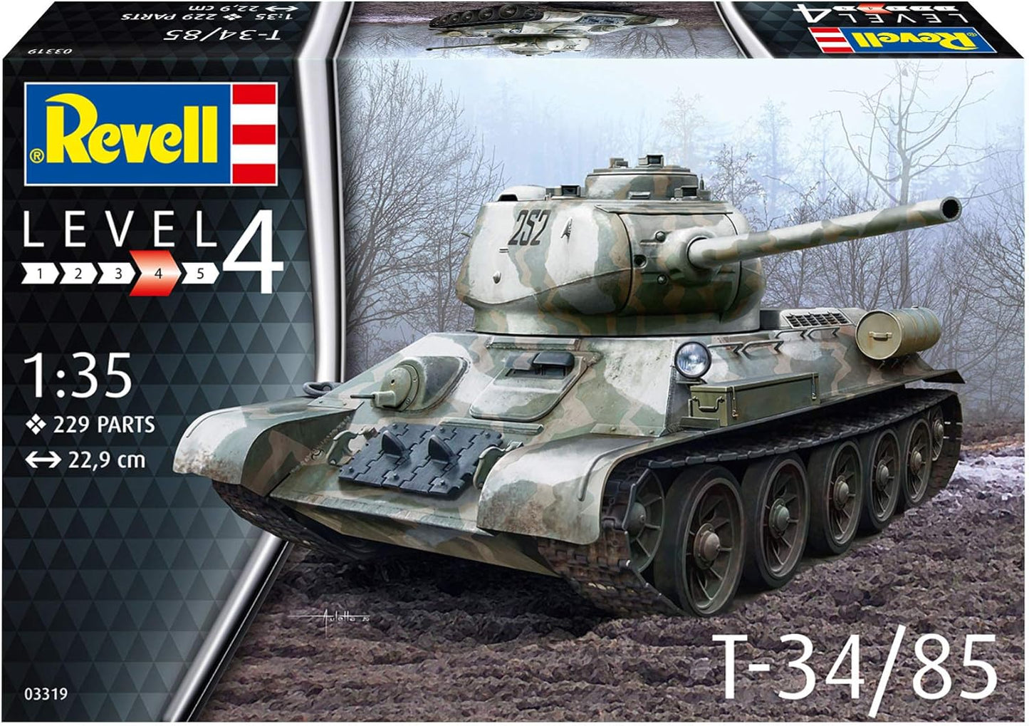 Revell of Germany 03319 1:35 T-34/85 Military Tank Model Kit