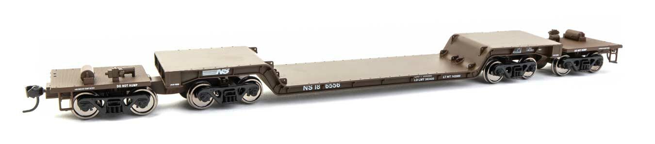 Walthers 910-50216 HO NS 81' 8-Axle Depressed Center Flatcar RTR #186556