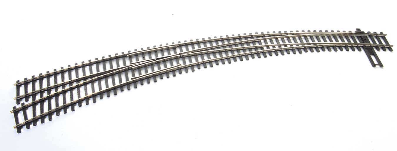 Walthers 948-83063 HO Code 83 Nickel Silver Left Hand Curved Turnout