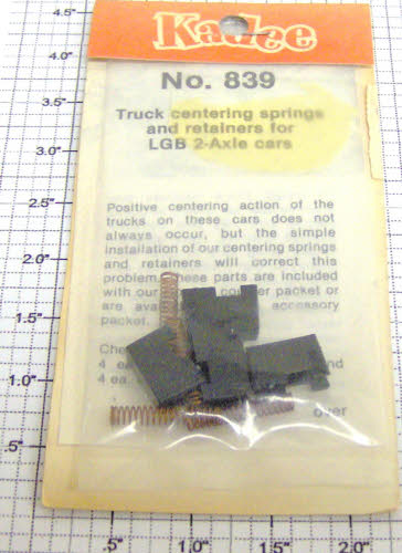 Kadee 839 G Truck Centering Springs & Retainers For LGB 2-Axle Cars