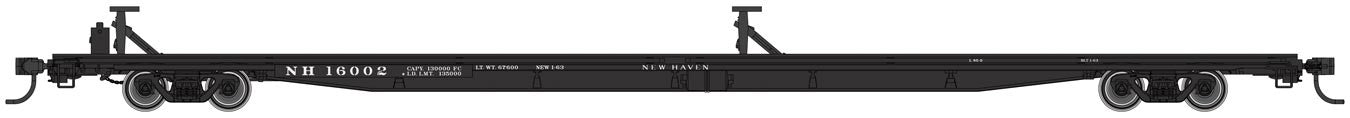 Walthers 910-5483 HO New Haven 85'''' General American G85 Flatcar RTR #16002