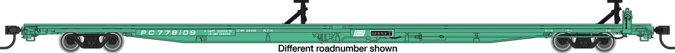 Walthers 910-5560 HO Penn Central 85' General American G85 Flatcar RTR #778118