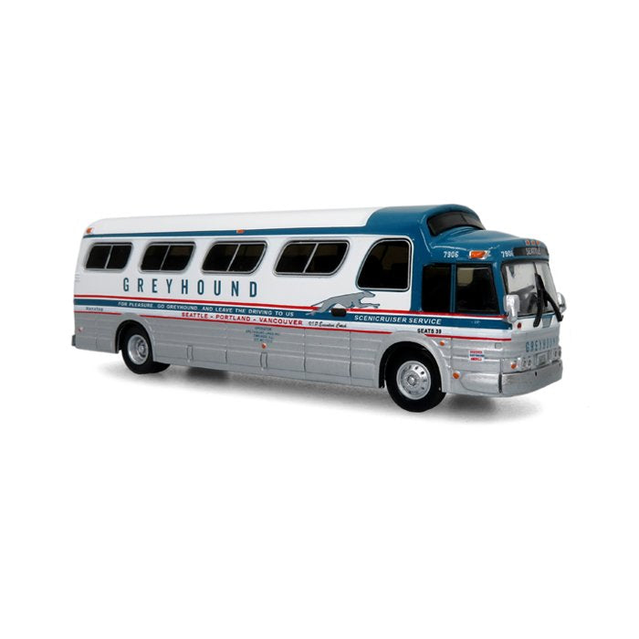 Iconic Replicas 87-0278 HO Greyhound Seattle 1966 GM PD4107 Buffalo Coach
