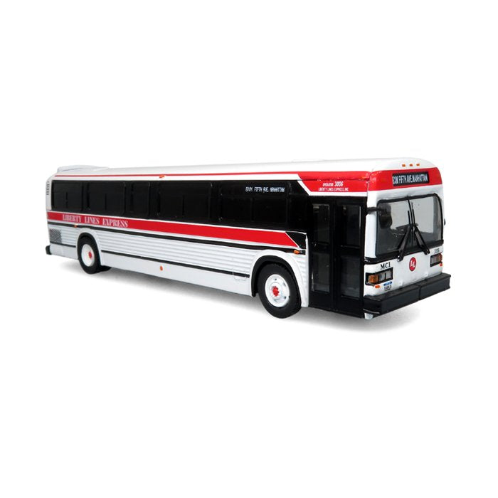 Iconic Replicas 87-0389 HO Liberty Lines Express MCI Classic Suburban Bus