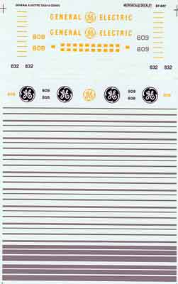 Microscale 60-607 N General Electric Demonstrator Dash 8 Diesel Decal Sheet