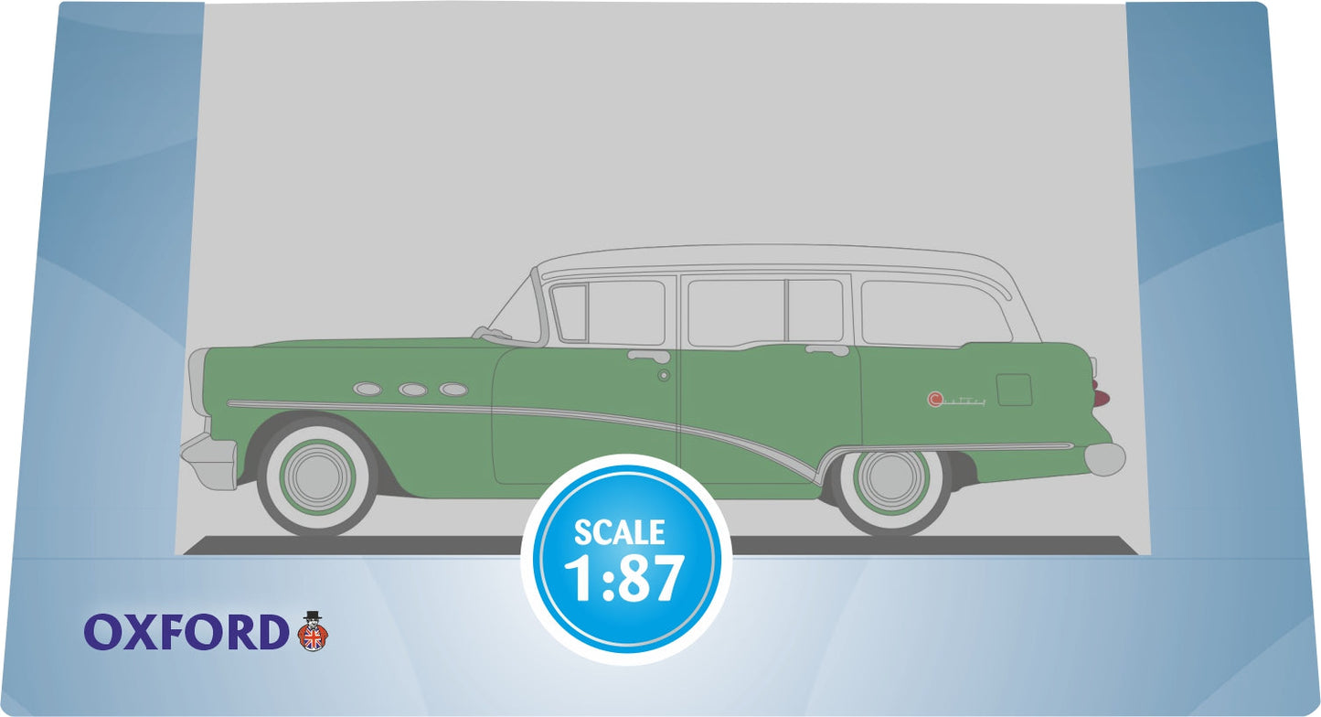 Oxford Diecast 87BCE54003 HO 1:87 1954 Buick Century Estate Wagon Diecast Model