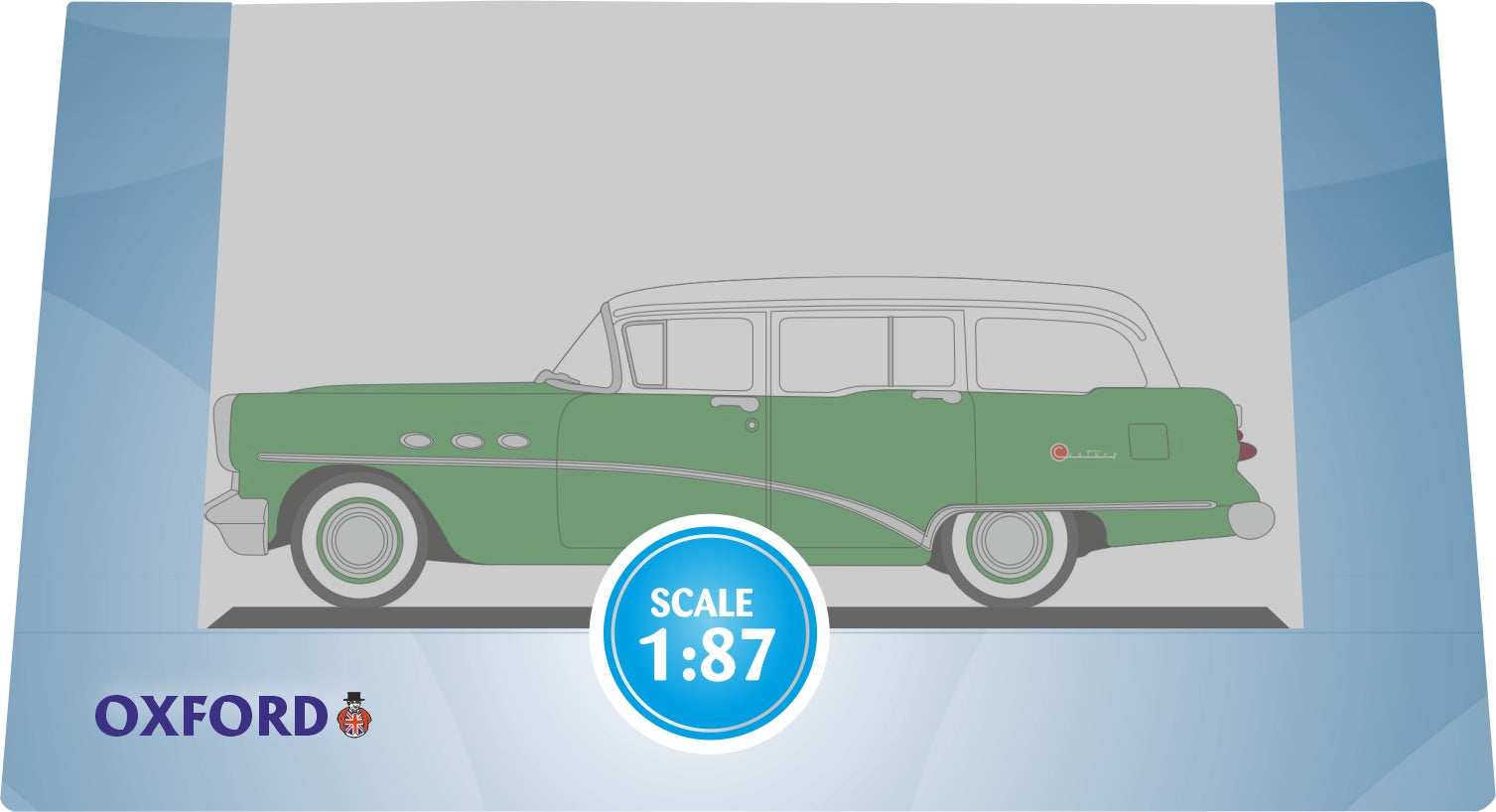Oxford Diecast 87BCE54003 HO 1:87 1954 Buick Century Estate Wagon Diecast Model