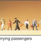 Preiser 88526 Z Hurrying Passenger Figures (Set of 6)