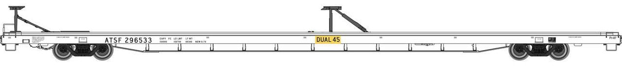 Walthers 920-104214 HO ATSF RTR 89' Bethlehem Flush-Deck Flatcar #296640