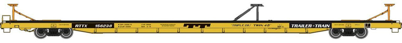 Walthers 920-104219 HO TTX/RTTX RTR 89' Bethlehem Flush-Deck Flatcar #159075