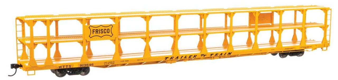 Walthers 910-8220 HO SLSF 89' Flatcar w/Tri-Level Open Auto Rack #913646 - RTR