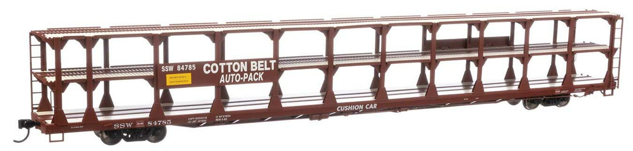 Walthers 910-8221 HO SP 89' Flatcar w/Tri-Level Open Auto Rack #84785 - RTR