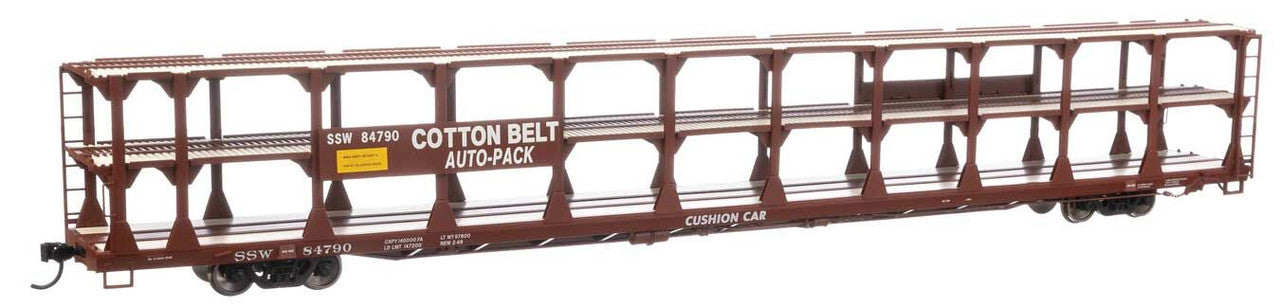 Walthers 910-8222 HO SP 89' Flatcar w/Tri-Level Open Auto Rack #84790 - RTR