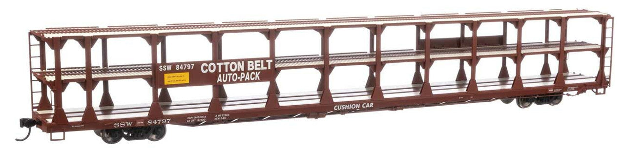 Walthers 910-8223 HO SP 89' Flatcar w/Tri-Level Open Auto Rack #84797 - RTR