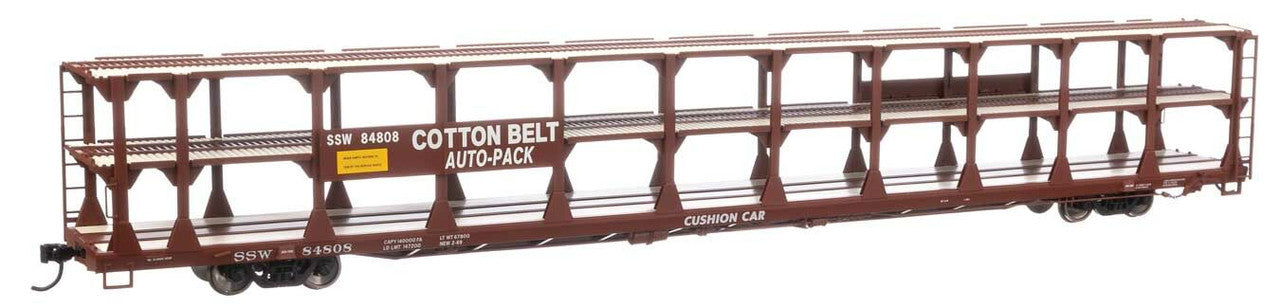 Walthers 910-8224 HO SP 89' Flatcar w/Tri-Level Open Auto Rack #84808 - RTR