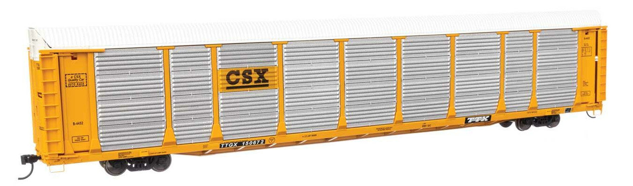 Walthers 920-101518 HO CSX TTGX 89' Thrall Bi-Level Auto Carrier #150672 - RTR