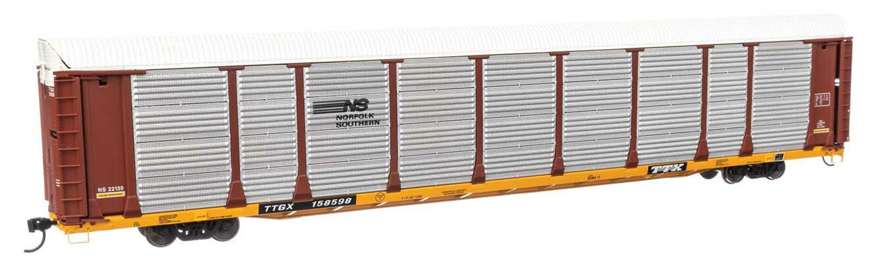 Walthers 920-101526 HO NS TTGX 89' Thrall Bi-Level Auto Carrier #158598  - RTR