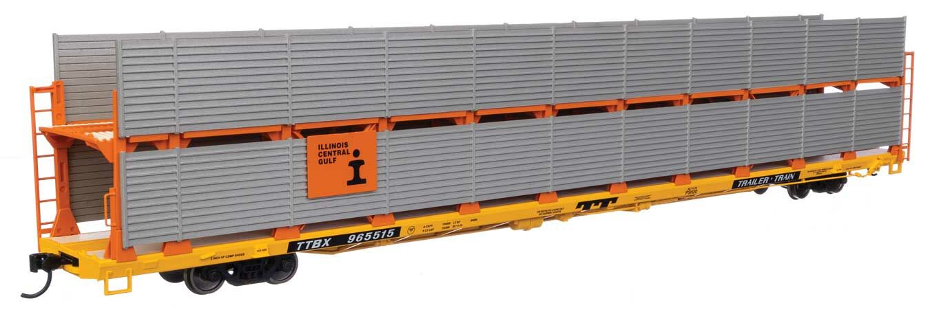 Walthers 910-8114 HO ICG 89' Flatcar w/ Bi-Level Shielded Auto Rack RTR #965515