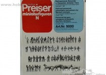 Preiser 9000 N Unpainted RR Personnel, Passengers, Passers-By & Animals Figures