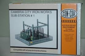 Con-Cor 9060 HO Scale Cambria City Iron Works Building Sub-Station # 1 Kit