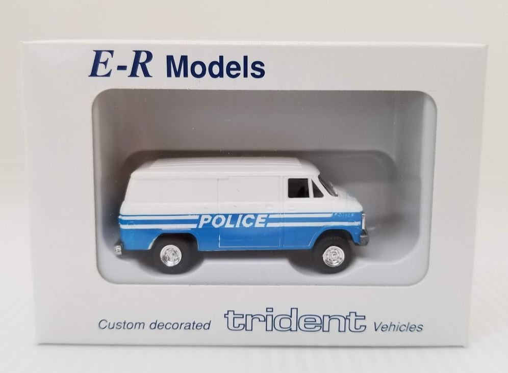 E-R Models 040-90954 HO 1:87 Police Cargo Van Police Emergency Vehicle
