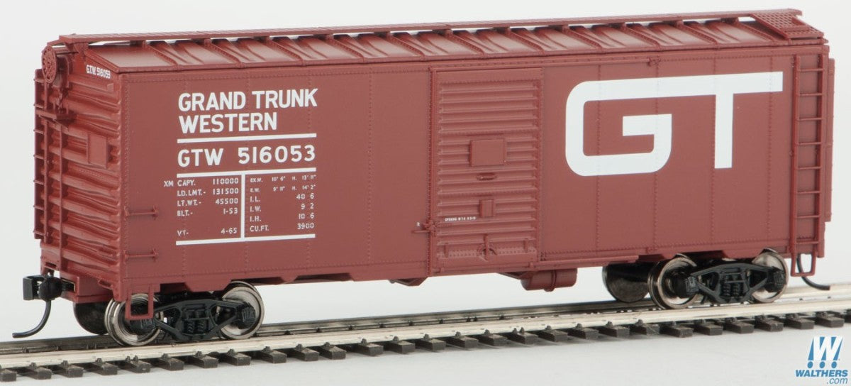 Walthers 910-1781 HO Grand Trunk Western 40' AAR 1948 Boxcar #516053
