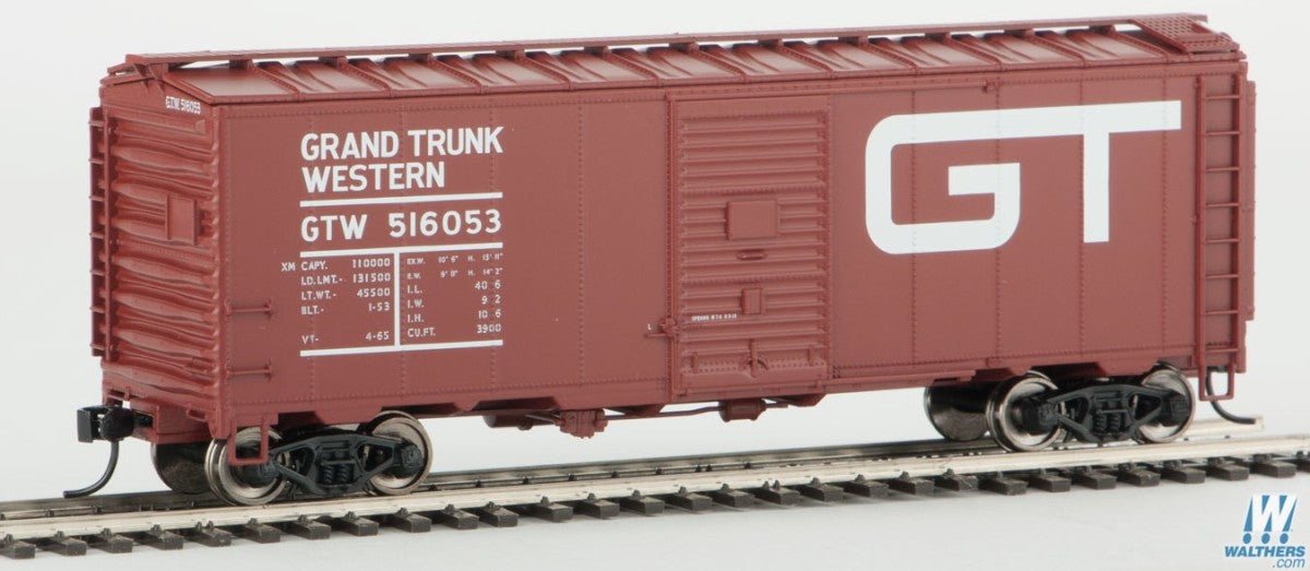 Walthers 910-1781 HO Grand Trunk Western 40' AAR 1948 Boxcar #516053