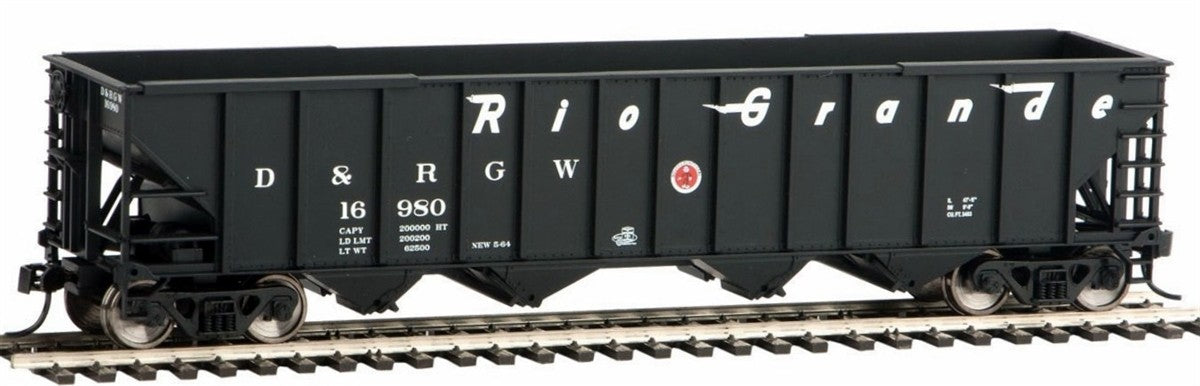 Walthers 910-1970 HO Denver & Rio Grande Western 50' 100-Ton 4-Bay Hopper #16980
