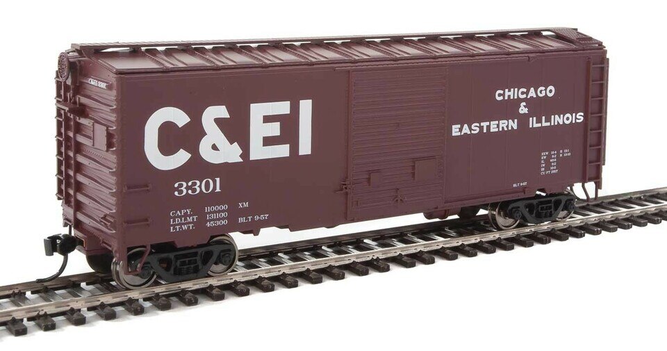 Walthers 910-2251 HO C&EI 40' ACF Welded Boxcar with 8' Door #3301