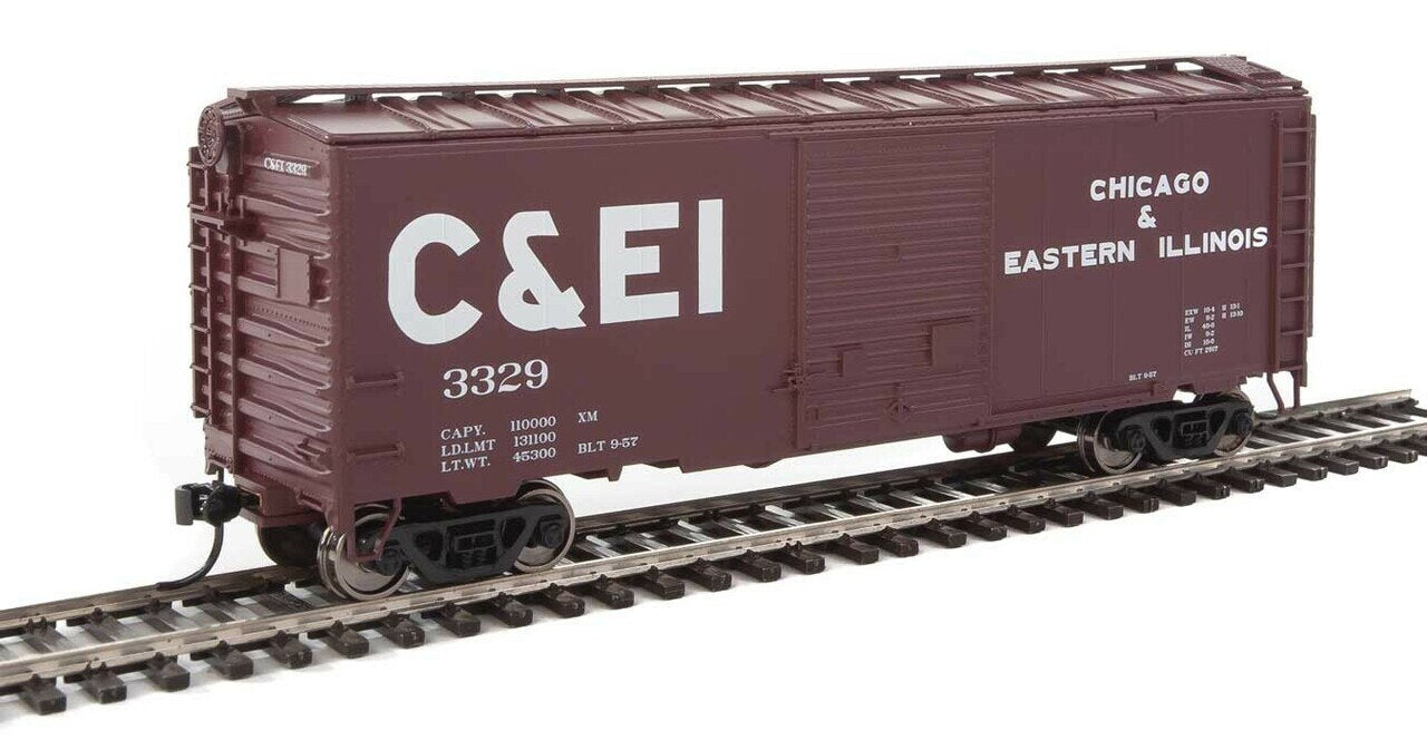 Walthers 910-2253 HO C&EI 40' ACF Welded Boxcar with 8' Door #3329