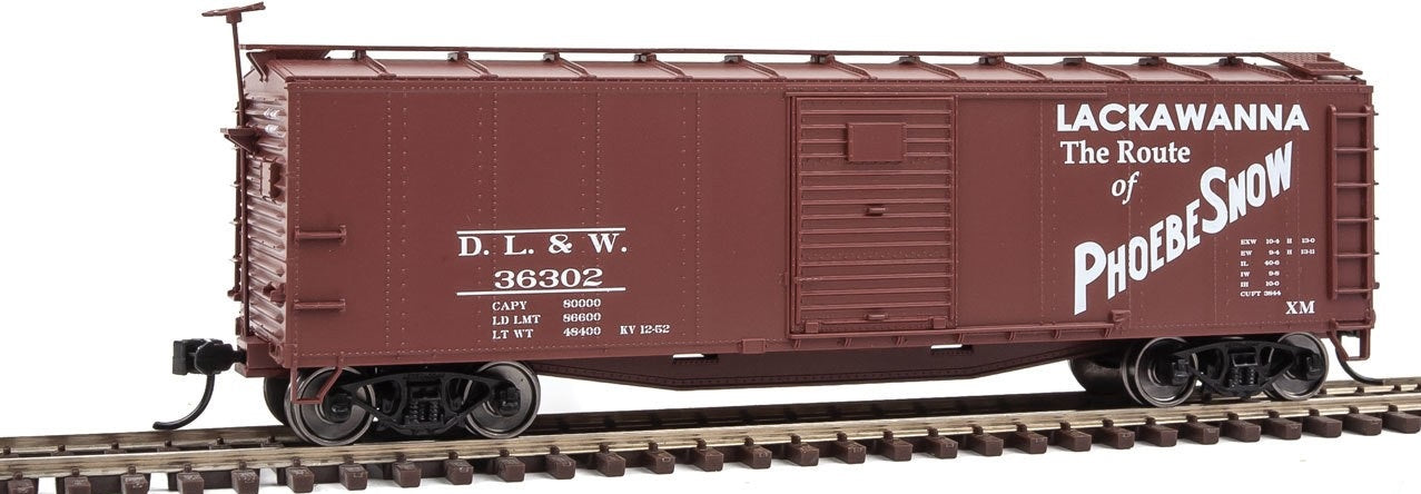 Walthers 910-40817 HO Delaware,Lackawanna & Western 40' Rebuilt Boxcar #36302