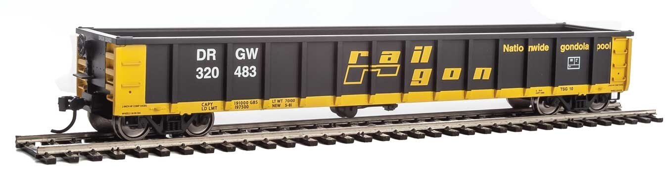 Walthers 910-6215 HO Denver & Rio Grande Western 53'''' Railgon Gondola #320483