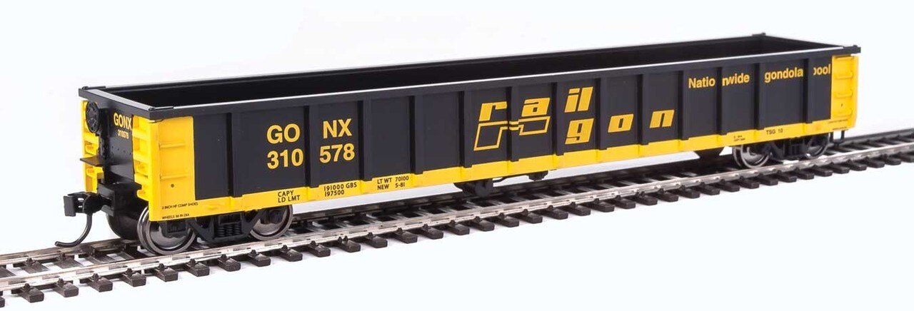 Walthers 910-6227 HO Railgon GONX 53' Railgon Gondola #310578