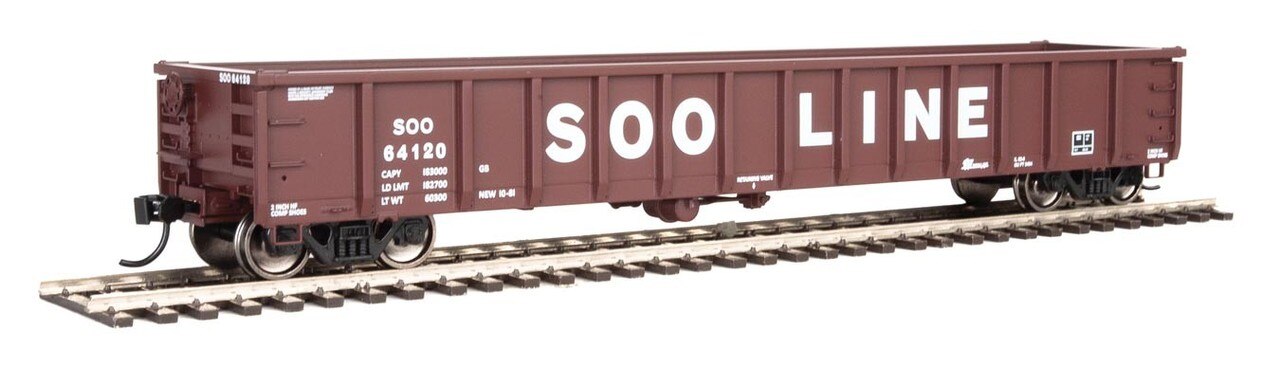 Walthers 910-6231 HO Soo Line 53' Railgon Gondola #64120