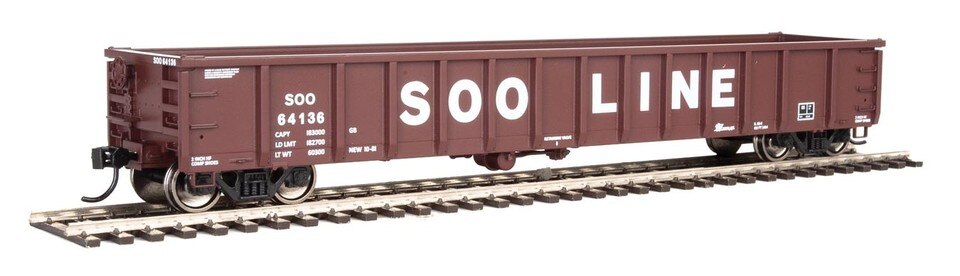 Walthers 910-6232 HO Soo Line 53' Railgon Gondola #64136